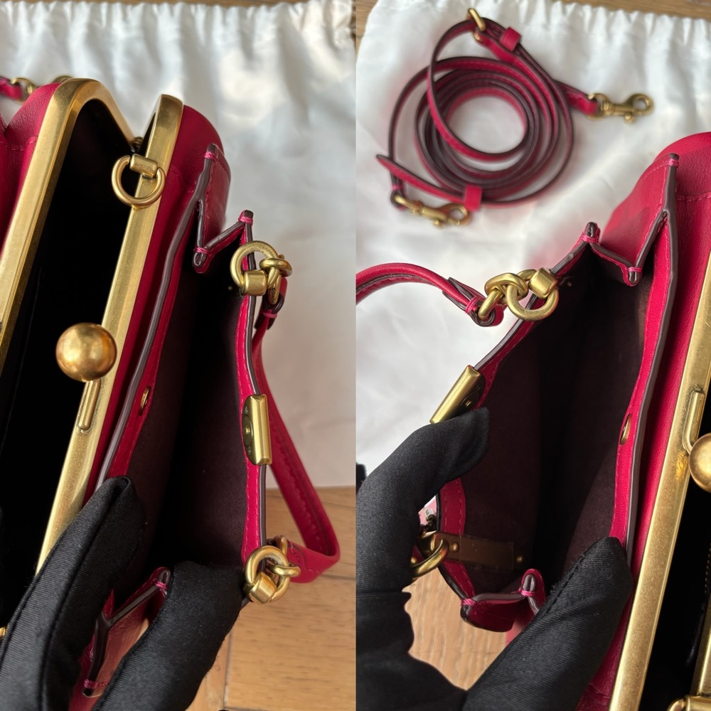 COACH Kisslock Dreamer 21 Bag in Red - Picture 10 of 16